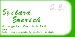szilard emerich business card